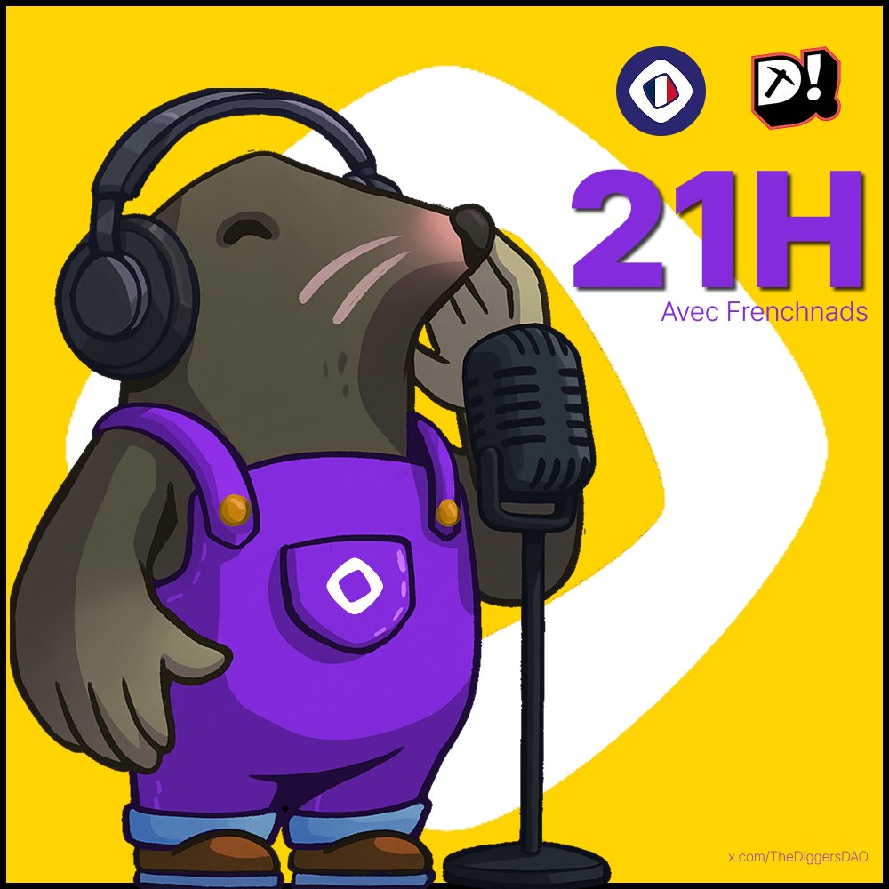 The Diggers DAO (@thediggersdao) on Twitter photo GMonad les Diggers⛏️
Rendez-vous ce soir à 21:00 pour un nouveau space en compagnie des <a href="/frenchnads_xyz/">Frenchnads 🇫🇷 (evm/acc)</a>
3ᵉ épisode dédié à l'écosystème violet et sa communauté !
Venez en apprendre plus le temps d'une soirée entre Frenchies💜 GMonad les Diggers⛏️
Rendez-vous ce soir à 21:00 pour un nouveau space en compagnie des <a href="/frenchnads_xyz/">Frenchnads 🇫🇷 (evm/acc)</a>
3ᵉ épisode dédié à l'écosystème violet et sa communauté !
Venez en apprendre plus le temps d'une soirée entre Frenchies💜