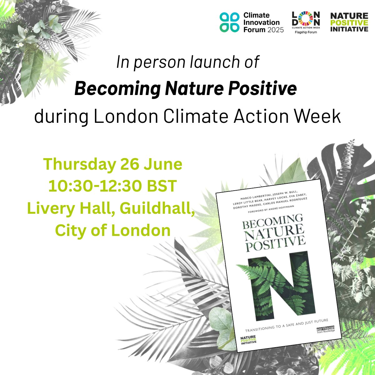 Nature Positive (@naturedeal) on Twitter photo At our event this week, during <a href="/london_climate/">London Climate Action Week</a>, we take a deeper look at why we need to embrace the transition to a #NaturePositive world, for climate, nature and people: You're Invited! 🌱💼
📩 Spaces are limited, reserve now: events.climateaction.org/climate-innova… #ClimateAction At our event this week, during <a href="/london_climate/">London Climate Action Week</a>, we take a deeper look at why we need to embrace the transition to a #NaturePositive world, for climate, nature and people: You're Invited! 🌱💼
📩 Spaces are limited, reserve now: events.climateaction.org/climate-innova… #ClimateAction