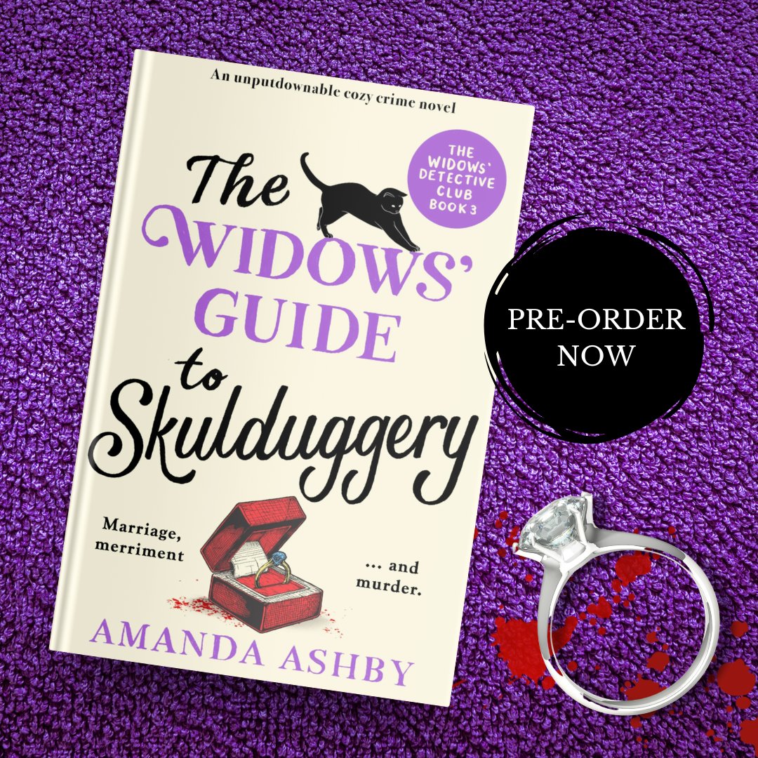 🐈 The Widows' Detective Club returns in just ONE WEEK, with Ginny and her friends having to deal with a human skull at a wedding!

🔎 Be one of the first to read The Widows' Guide to Skulduggery by Amanda Ashby when you pre-order today: geni.us/822-po-two-am

#cozymystery