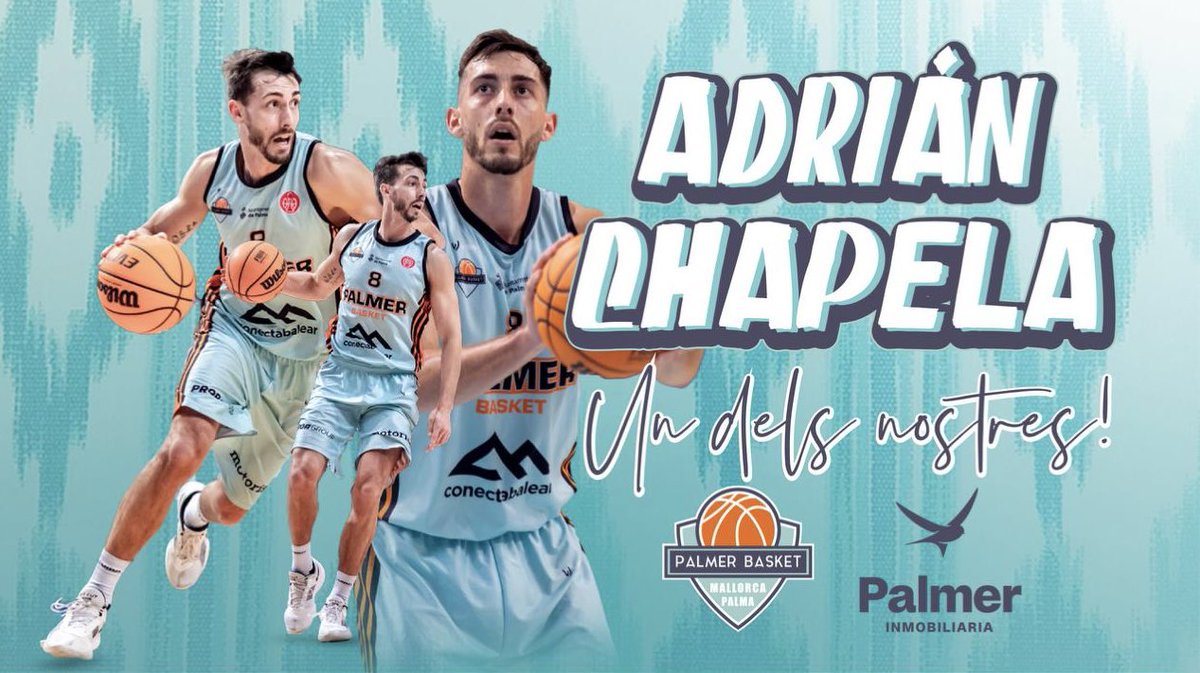 Adrián Chapela, un dels nostres per a Primera FEB! 

El jugador gallec sirà el director del joc del Palmer Basket Mallorca.

🔗 palmerbasketmallorca.com/adrian-chapela…

#ElColorDUnaIlla