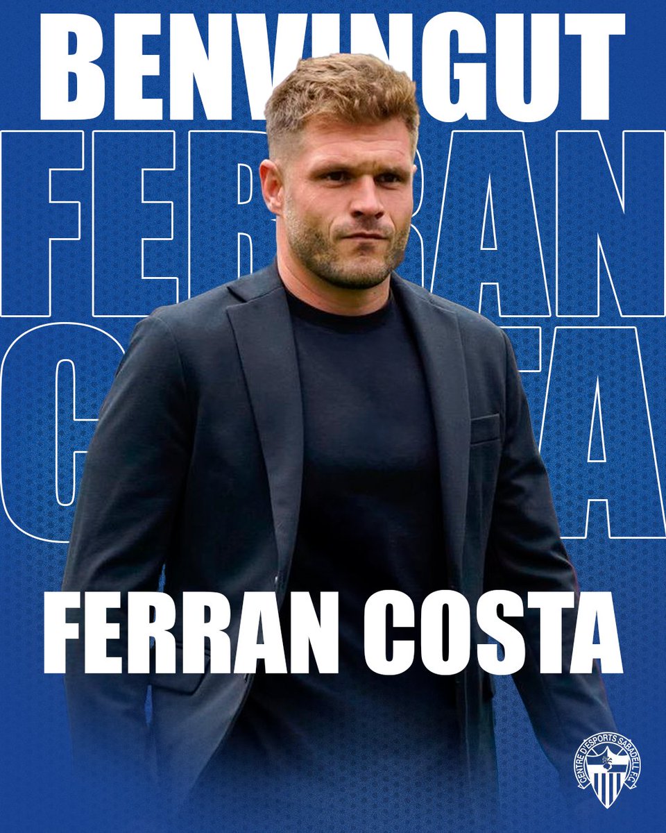 ✍🏻 𝗢𝗙𝗜𝗖𝗜𝗔𝗟 | Ferran Costa, nou entrenador del <a href="/CESabadell/">CE Sabadell 🧅</a> 

🔗 bit.ly/449EZJk

🫶🏻 Benvingut, <a href="/ferrancosta1/">Ferran Costa 🧅</a>!

#CESabadell