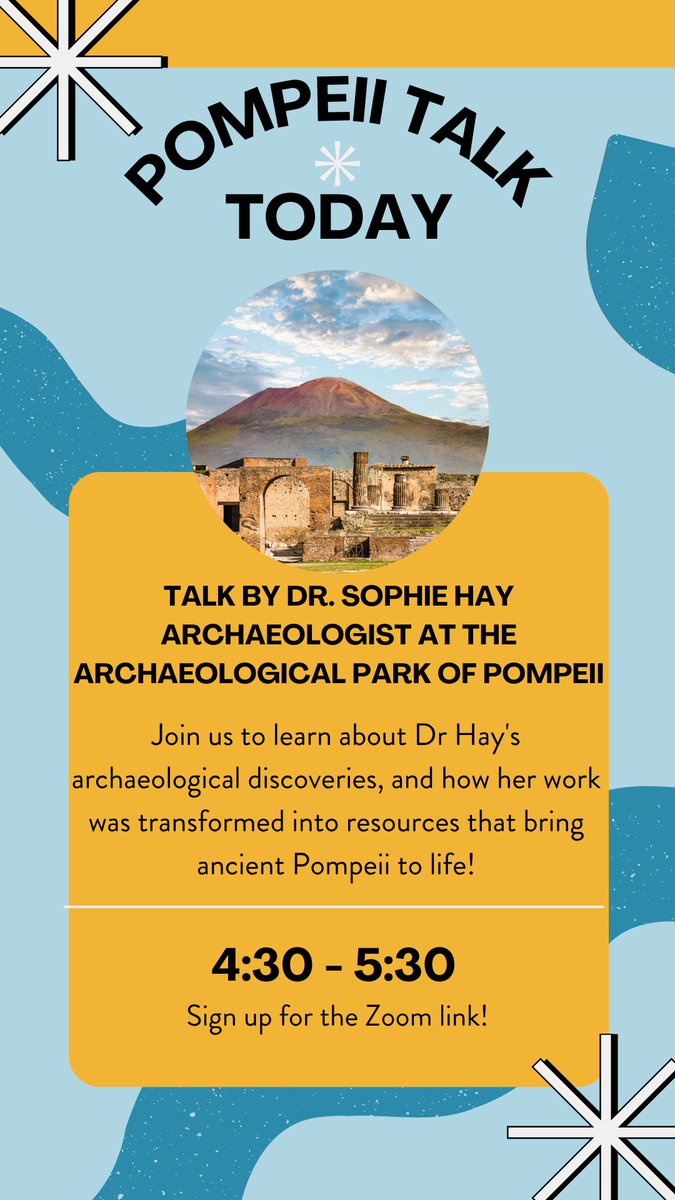Birmingham and West Midlands Classics Network (@wmidclassicshub) on Twitter photo Today is the day! Everyone welcome - teachers, home schoolers, & interested individuals alike!
Sign up: forms.office.com/e/7uArB0jd9d
<a href="/pompei79/">Dr Sophie Hay</a> <a href="/pompeii_sites/">Pompeii Sites</a> <a href="/GreekMythComix/">Greek Myth Comix</a> <a href="/MsCBristow/">Caroline Bristow</a> <a href="/classicsforall/">Classics for All</a>
#pompeii #archaeology #roman #romanhistory #ancienthistory #romanarchaeology Today is the day! Everyone welcome - teachers, home schoolers, & interested individuals alike!
Sign up: forms.office.com/e/7uArB0jd9d
<a href="/pompei79/">Dr Sophie Hay</a> <a href="/pompeii_sites/">Pompeii Sites</a> <a href="/GreekMythComix/">Greek Myth Comix</a> <a href="/MsCBristow/">Caroline Bristow</a> <a href="/classicsforall/">Classics for All</a>
#pompeii #archaeology #roman #romanhistory #ancienthistory #romanarchaeology