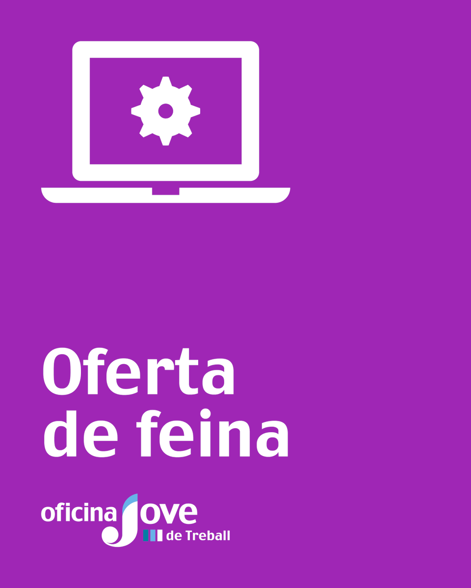 joventutcat's tweet photo. Nova oferta de feina de l'#OJTBarcelona: Integrador/a social a #Barcelona

Contracte temporal a jornada completa de 38,5 hores setmanals. Incorporació immediata.

Més info al #Jovecat 👉 https://t.co/ICrjp1xs8H https://t.co/M9RxxuO1Id