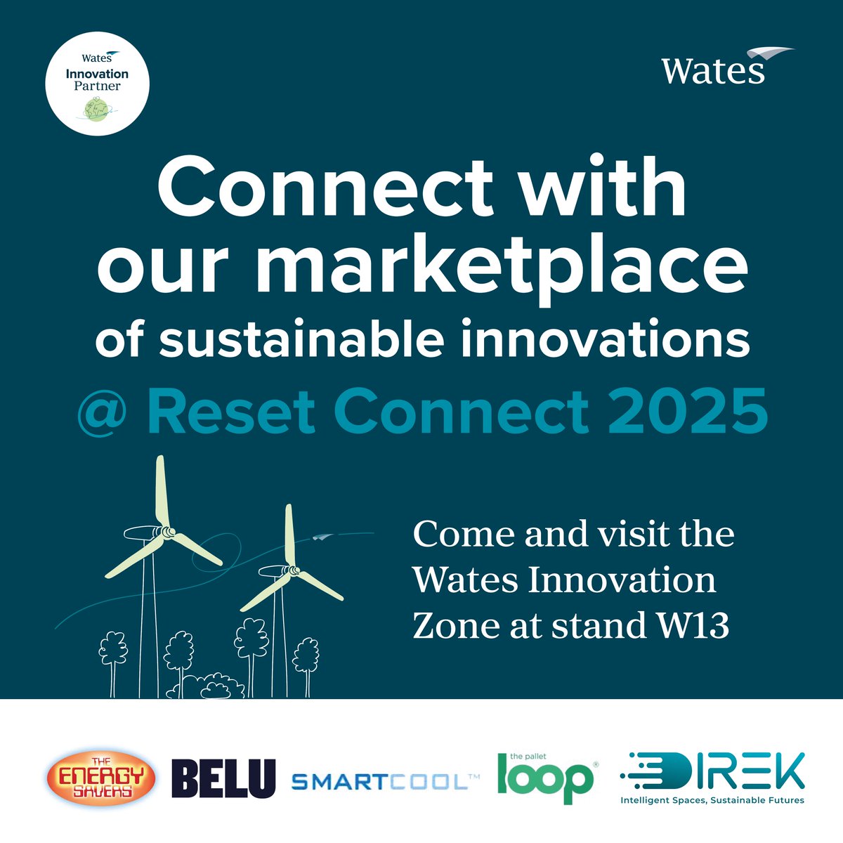 WatesGroup's tweet image. We’re at @ResetConnect London this week!
Come and see us at the Wates Innovation Zone (stand W13) to explore cutting-edge sustainable tech from our Innovation Partners.
Learn more: eu1.hubs.ly/H0lb1mf0
#NetZero #Sustainability #ThrivingPlanet