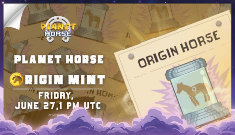 Queen.ron 👑 (@queen_mt8) on Twitter photo ✨5 GTD WL & 10 FCFS WL GIVEAWAY✨
How to enter:
💜 Follow <a href="/PlanetHorseGame/">Planet Horse</a>
💜 Like & RT
💜 Tag 3 friends
💜 Comment your Ronin address (no “RNS”!)
💜 Join discord.gg/planethorse
Supply: 3333
GTD: 25 $RON
FCFS: 30 $RON
Public: 40 $RON
Winners will be picked on June 25th🗓️ ✨5 GTD WL & 10 FCFS WL GIVEAWAY✨
How to enter:
💜 Follow <a href="/PlanetHorseGame/">Planet Horse</a>
💜 Like & RT
💜 Tag 3 friends
💜 Comment your Ronin address (no “RNS”!)
💜 Join discord.gg/planethorse
Supply: 3333
GTD: 25 $RON
FCFS: 30 $RON
Public: 40 $RON
Winners will be picked on June 25th🗓️