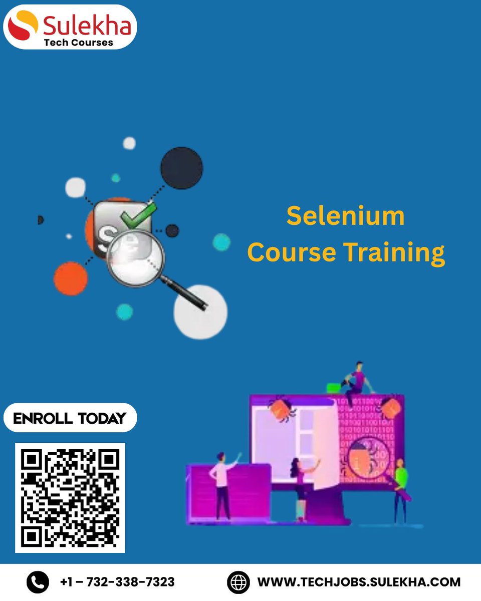 sulekhatraining's tweet image. 🚀 Become a Test Automation Expert with Selenium!

Want to automate web apps like a pro? Our hands-on Selenium Training covers everything from WebDriver, Java/Python, TestNG, Maven, to real-time projects.

Enroll Now - techjobs.sulekha.com/selenium-train…

#SeleniumTraining #sulekhaittraining