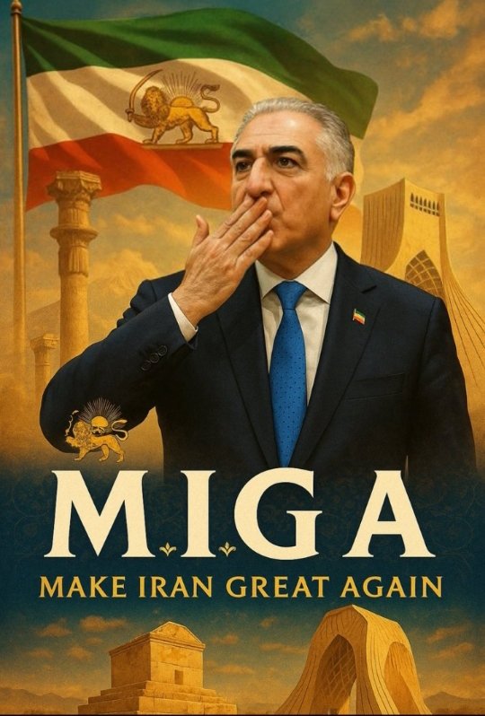 Pahlavi1Iran's tweet photo. الان دقیقا وقتشه:
هشتگ #MIGA  رو ترند جهانی کنید
#KingRezaPahlavi 
#MIGAwithPahlavi https://t.co/fhvWiQcyyE