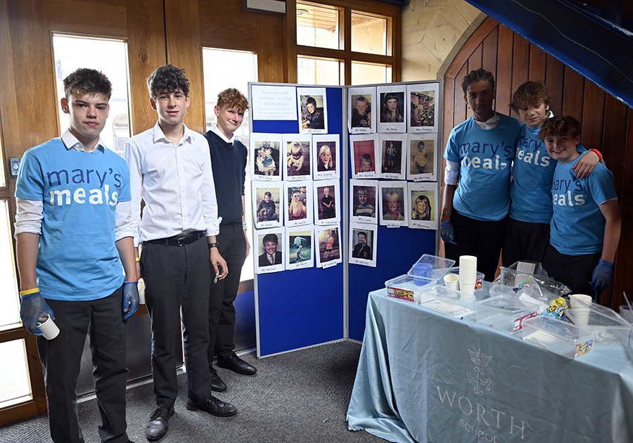 A group of Year 10 boys held a sweet sale and ‘Guess the Teacher’ picture fundraiser to raise money for <a href="/MarysMeals/">Mary’s Meals</a>, one of the School’s main charities. The boys did this through their weekly Mary’s Meals service and volunteering activity.
#charity #fundraiser #sweets #service