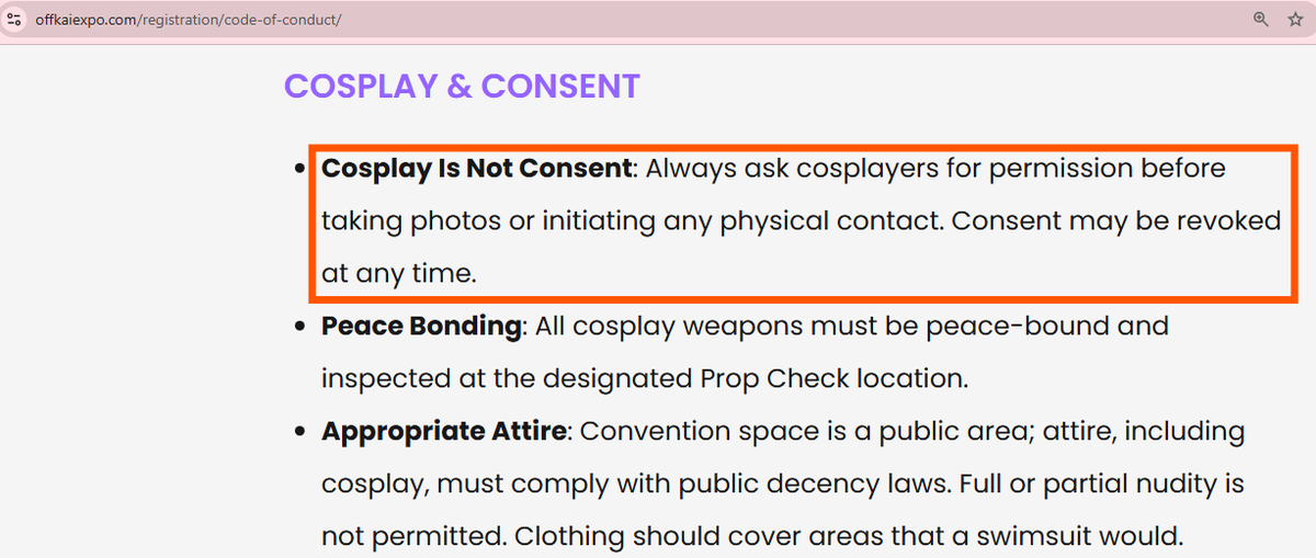 Faveing🔜 Aniclover (@faveing2) on Twitter photo COSPLAY IS NOT CONSENT
This is very disheartening that such a big vtuber is doing things like this...
<a href="/OffKaiExpo/">OffKai Expo | VTuber Convention</a> COSPLAY IS NOT CONSENT
This is very disheartening that such a big vtuber is doing things like this...
<a href="/OffKaiExpo/">OffKai Expo | VTuber Convention</a>