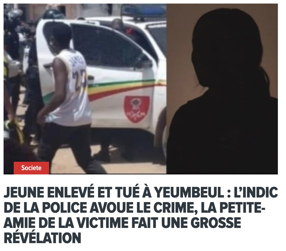 L’enquête sur la mort de Pape Coulibaly dit «Dias» prend un coup d’accélérateur. Le principal suspect a avoué le crime
 seneweb.info/4kU39ig