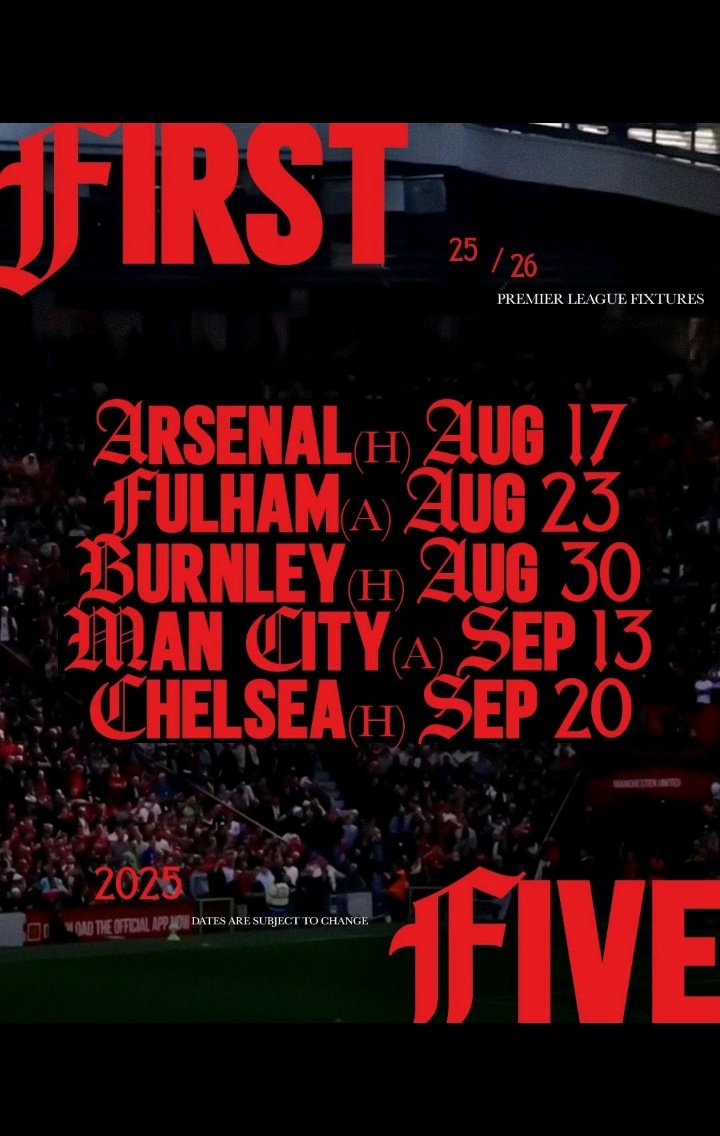 The premier League match list is out. Keen on seeing how the new Manchester United design system for the upcoming season is utilized.