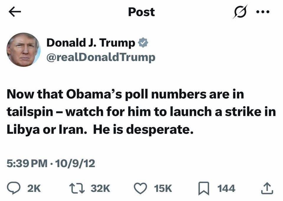 Who knows what a <a href="/POTUS/">President Donald J. Trump</a> would do and why...