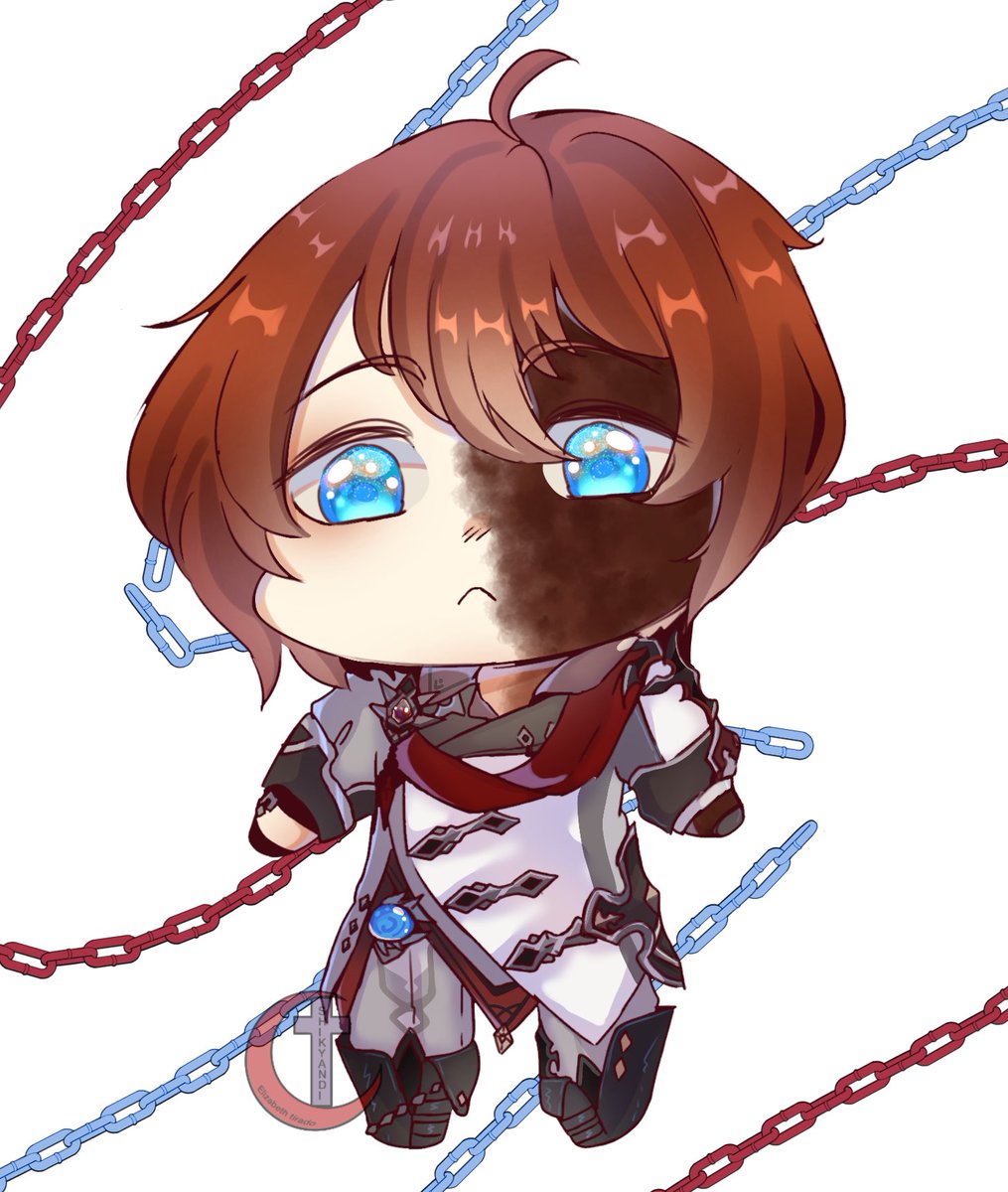Shikyandi's tweet image. Chibi order
I was worried on this one since I haven’t done a detailed chibi for this style XD came out cute tho!
#artmoots #Tartaglia #chibiart