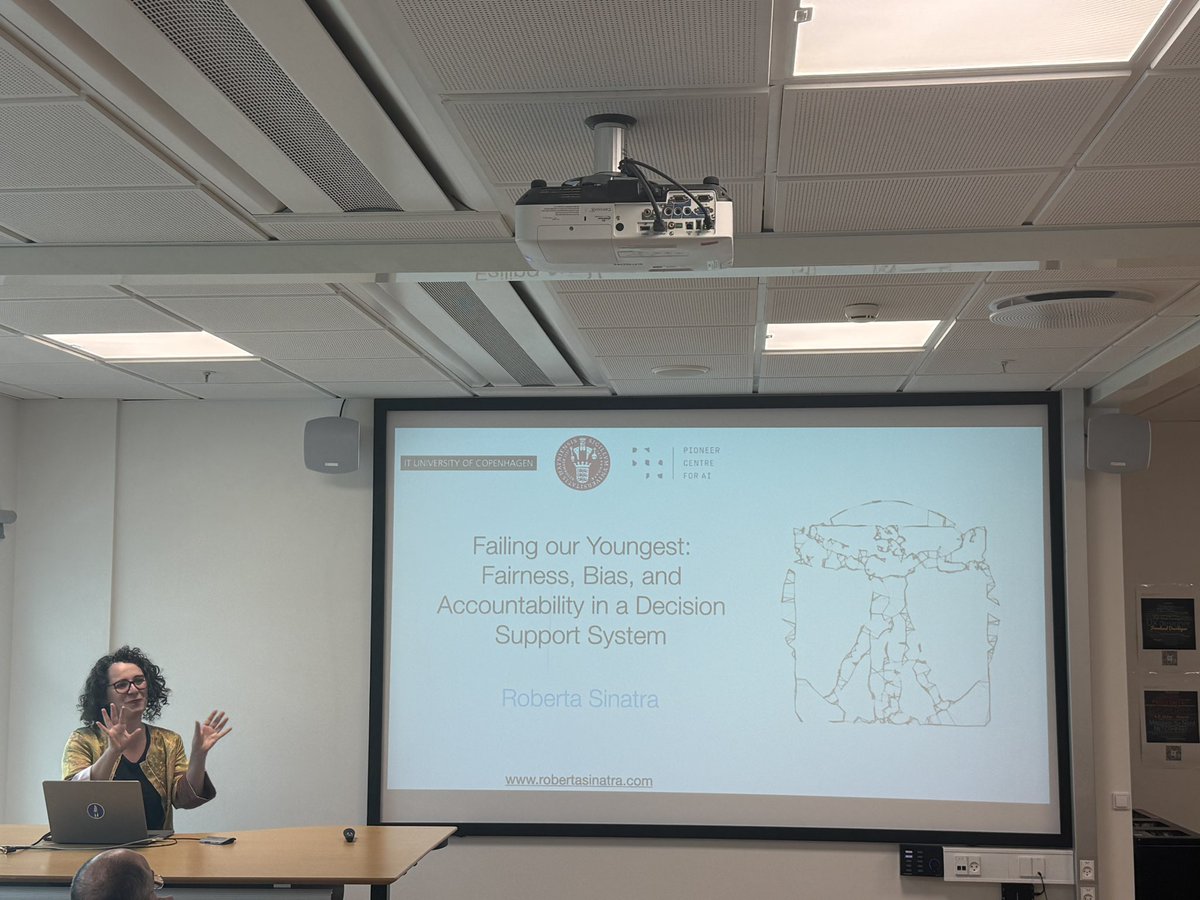 Kyriaki Kalimeri (@kyriakikalimeri) on Twitter photo <a href="/robysinatra/">Roberta Sinatra</a> from <a href="/uni_copenhagen/">University of Copenhagen</a> presenting the results from auditing a Decision Support System for child protection and discussing emerged issues of Fairness, Bias, and Accountability. Data for the Most Vulnerable workshop <a href="/icwsm/">ICWSM</a> <a href="/ISI_Fondazione/">ISI Foundation</a> /w <a href="/yelenamejova/">Yelena Mejova</a> <a href="/robysinatra/">Roberta Sinatra</a> from <a href="/uni_copenhagen/">University of Copenhagen</a> presenting the results from auditing a Decision Support System for child protection and discussing emerged issues of Fairness, Bias, and Accountability. Data for the Most Vulnerable workshop <a href="/icwsm/">ICWSM</a> <a href="/ISI_Fondazione/">ISI Foundation</a> /w <a href="/yelenamejova/">Yelena Mejova</a>