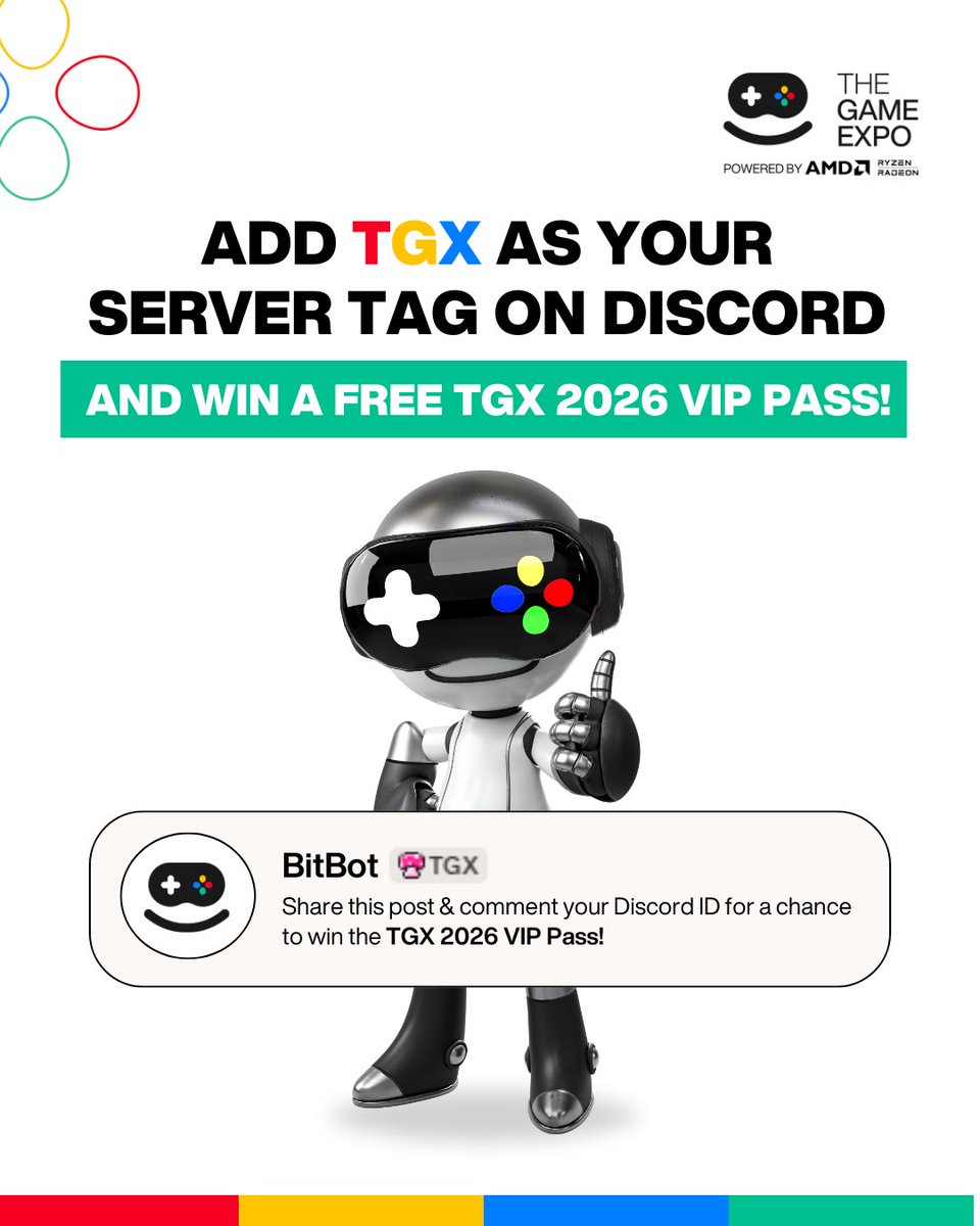 Want a chance to win a FREE #TGX 2026 pass?  👀
Add the official TGX Server Tag on discord, and be sure to share this post &amp; comment your discord ID to enter the giveaway!