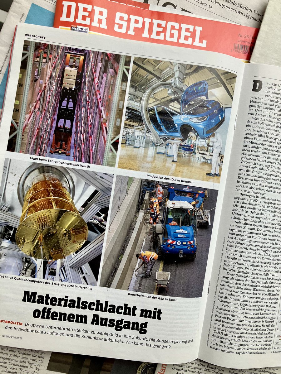 Der #Investitionsbooster kommt: Ab 1.7. können Unternehmen Neuanschaffungen schneller steuerlich absetzen. Doch <a href="/TOM_baut/">Tim-Oliver Müller</a>, BAUINDUSTRIE-HGF, appelliert in <a href="/derspiegel/">DER SPIEGEL</a>: Ohne neue Aufträge und Planungssicherheit bleibt das zu wenig. Das #Sondervermögen muss jetzt schnell kommen!