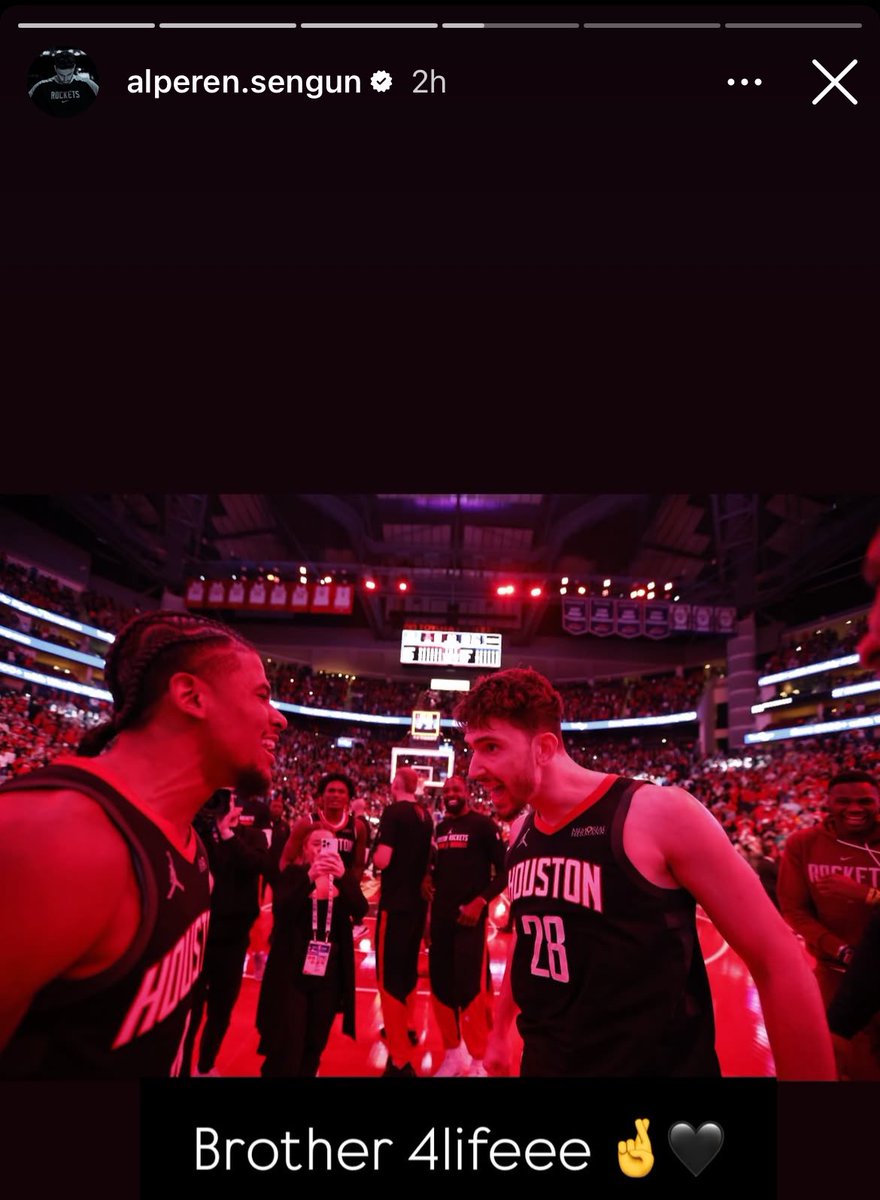 BradeauxNBA's tweet photo. Alperen Şengün’s story: “Brother for life” https://t.co/DE9xUZXSf5