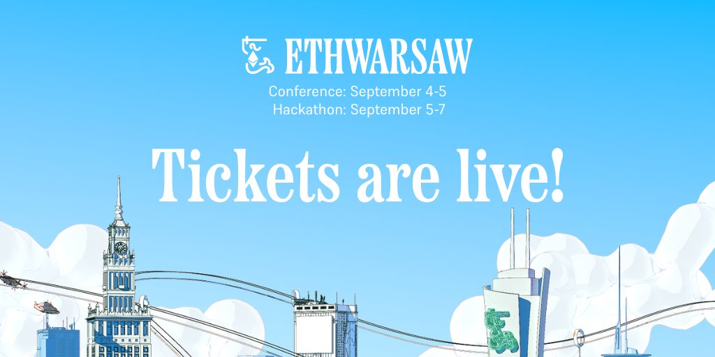 🎟️ Tickets for ETHWarsaw Conference 2025 are officially live!

Join us in Warsaw this September for two days of talks, workshops, and deep dives with the brightest minds in Ethereum.  

After the conference, we’re kicking off a weekend-long hackathon: a space for bold ideas, real