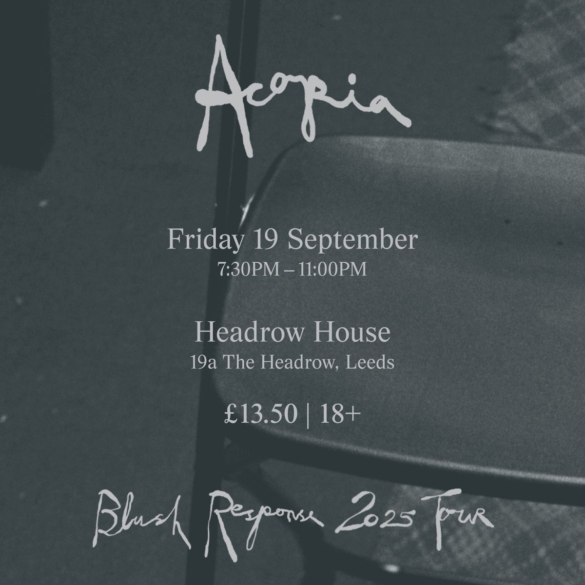 NEW SHOW | Acopia 
link.dice.fm/mce20ef532d8 

On sale now!