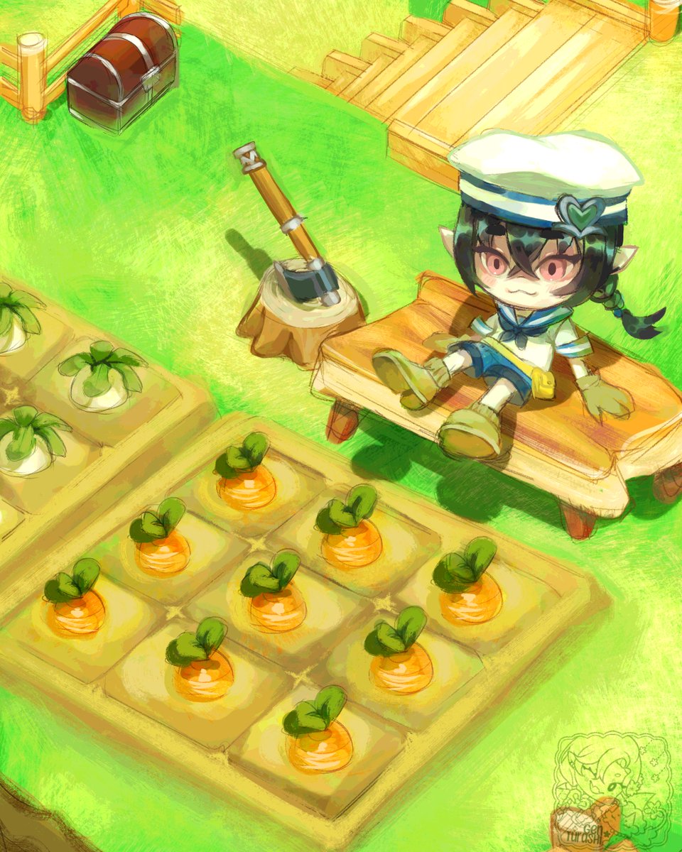 if i'm not working im trying to build a cute base ; w ;