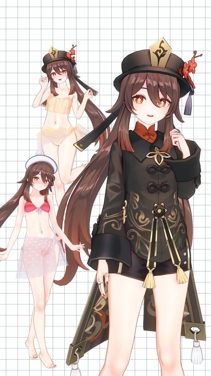 #原神 #GenshinImpact #HuTao  #コイカツ
6月的更新，Re胡桃，相比之前的重绘胡桃有了很大变化，mod彻底更换，调整了一些头发的造型。这次参考pv多点，pv可爱。这下re都有4个了。