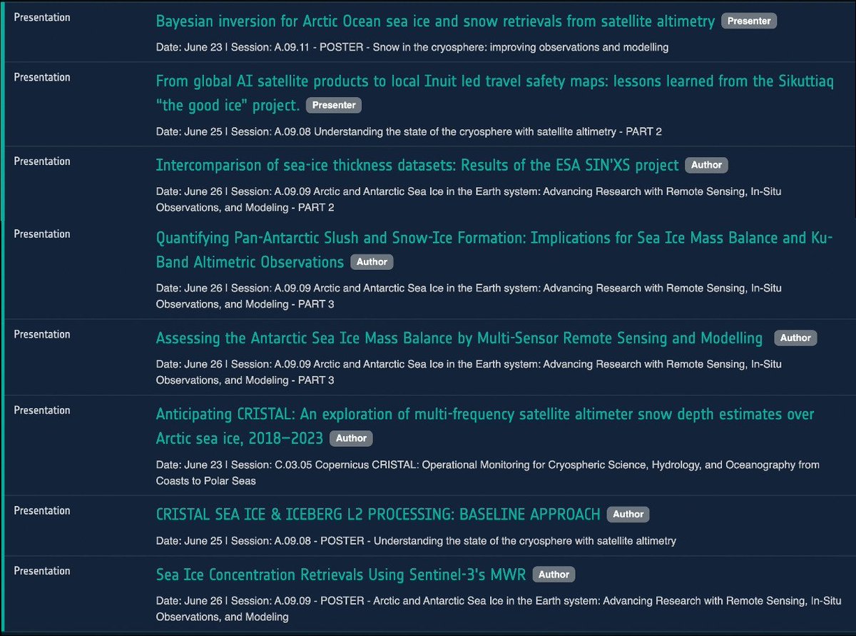 Come and say hi at #LPS25 #LPS2025 in Vienna where I will be presenting some of our exciting work on remote sensing  sea ice etc <a href="/ES_UCL/">EarthSciences UCL</a> <a href="/CPOM_news/">CPOM</a>