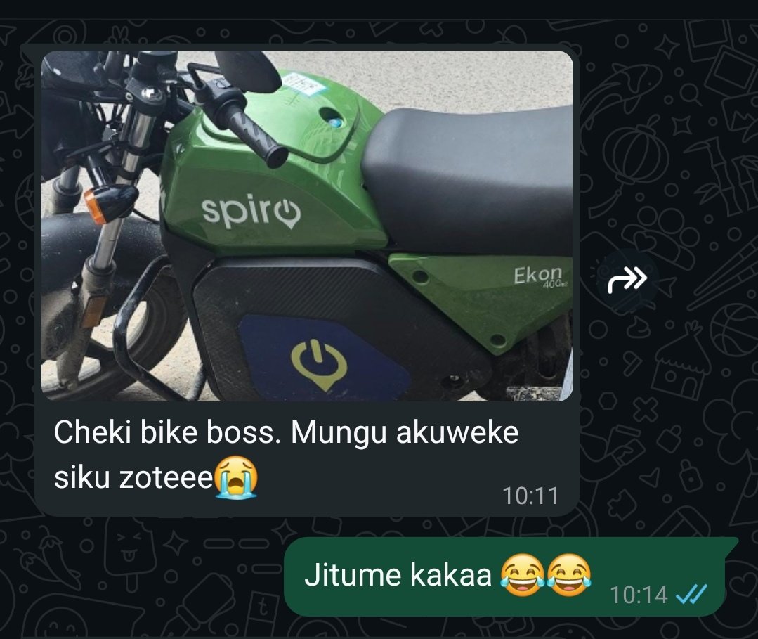Gabriel_gunner2's tweet photo. Mnakumbuka bois wangu tulimpatia spiro bike afanye deliveries two weeks ago?
Kila siku lazima anikumbushe 😂 https://t.co/90WWYFBe9b