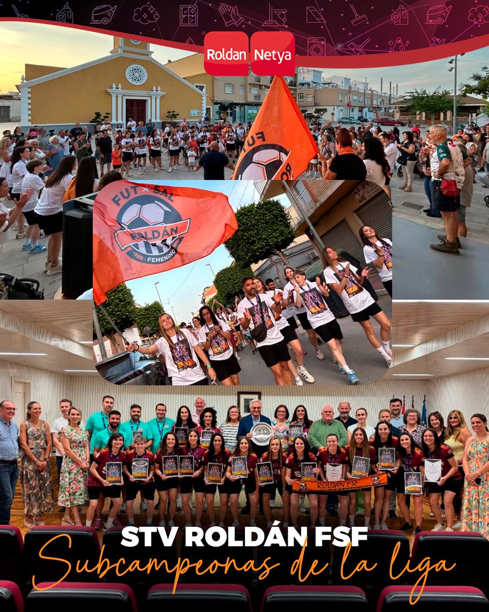 Roldan_Netya's tweet photo. 🏆¡Subcampeonas de la Liga Iberdrola!
@RoldanFSF, nos habéis hecho soñar, vibrar y celebrar.

En Roldán Netya estamos orgullosos de acompañaros en esta aventura.

Sois ejemplo, sois pasión… ¡y para nosotros, siempre seréis CAMPEONAS! 👑🧡 #Subcampeonas #RoldanNetya https://t.co/fuQYiq3foL