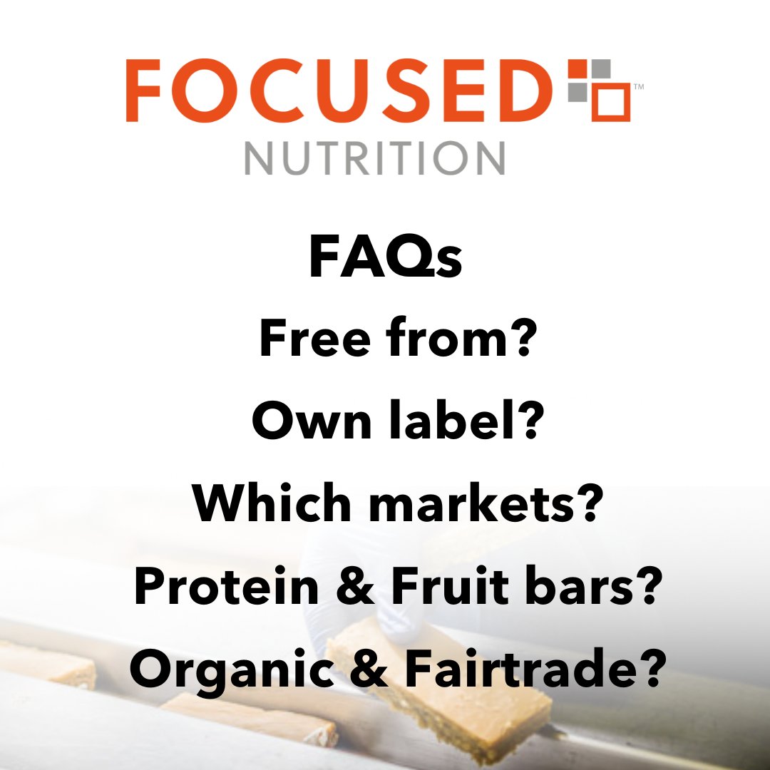For all the questions you may have about our flapjack and food bar contract manufacturing services, head over to our FAQ section for the answers!

focused-nutrition.co.uk/contract-manuf…

#contractmanufacturing #foodmanufacturing #ukmfc #flapjack