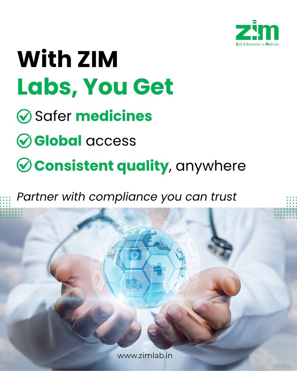 zimlab's tweet image. ZIM Labs delivers ICH-compliant medicines, trusted in 50+ countries with global safety standards and proven stability across climate zone stability.
#ICHGuidelines #Pharma #ZIMLabs