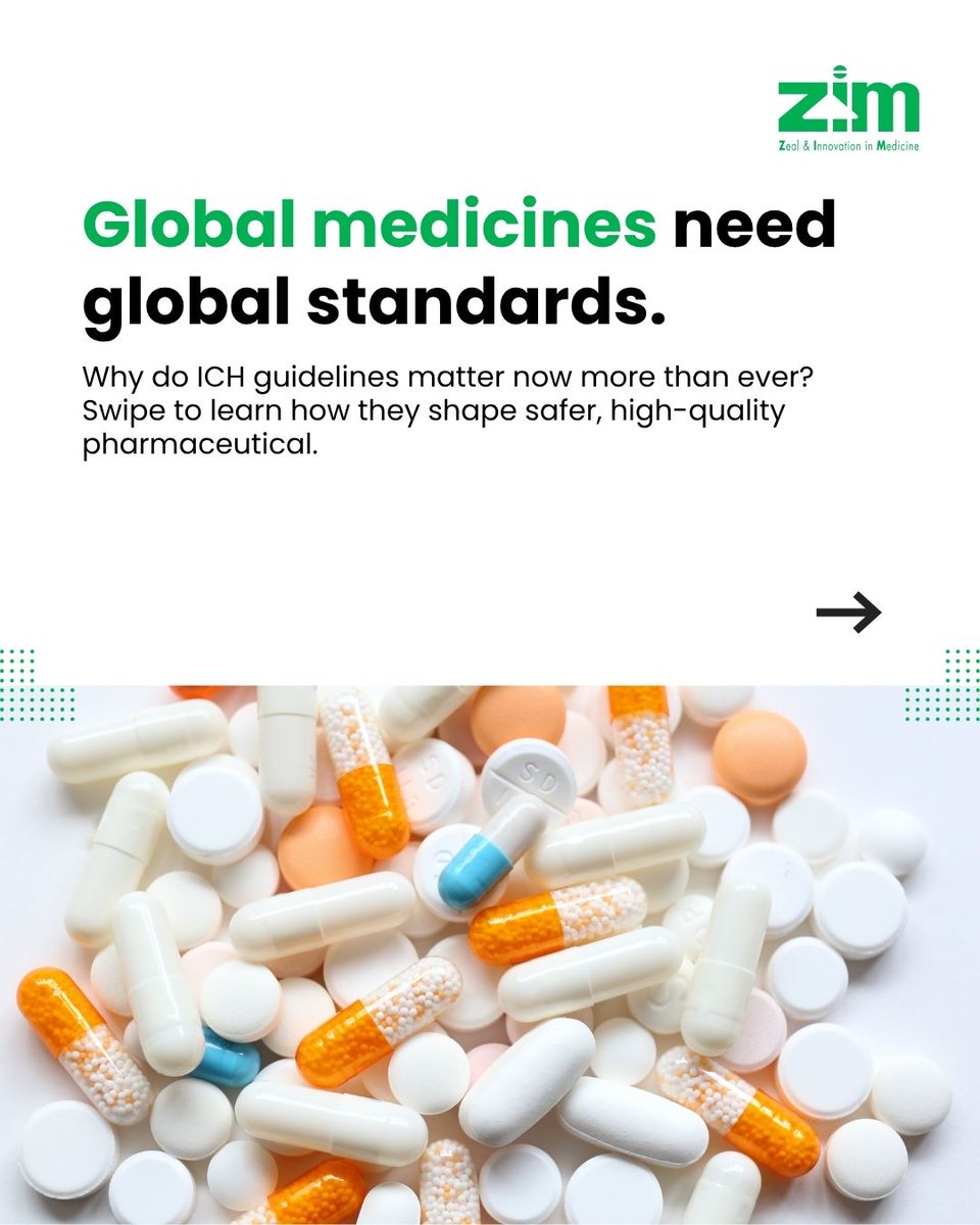 zimlab's tweet image. ZIM Labs delivers ICH-compliant medicines, trusted in 50+ countries with global safety standards and proven stability across climate zone stability.
#ICHGuidelines #Pharma #ZIMLabs
