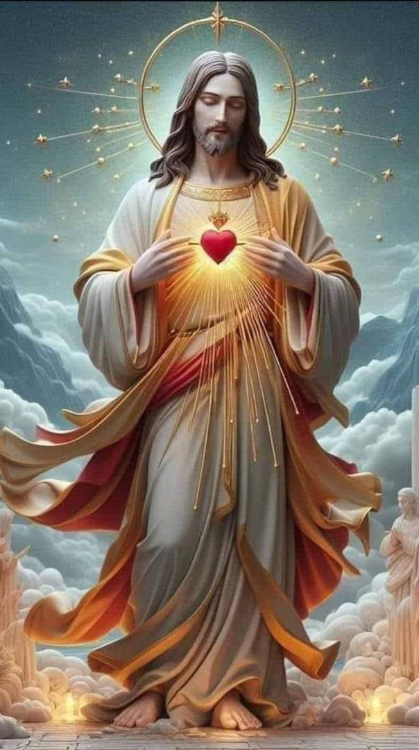 Os paso el Sagrado Corazón de Jesús en procesión virtual, por la paz del mundo, y la salud de todos los enfermos.