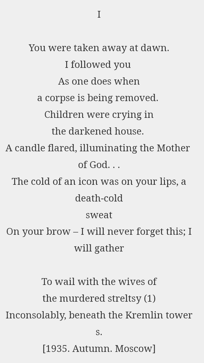 Paddyrun1's tweet image. Born on this date, 23rd June 1889 in Odessa - Poet and activist, ANNA AKHMATOVA, become one of the great female Russian poets I give you one piece from her poem sequence, REQUIEM, which was banned at the time because she wrote it as a personal response to Stalinist oppression.