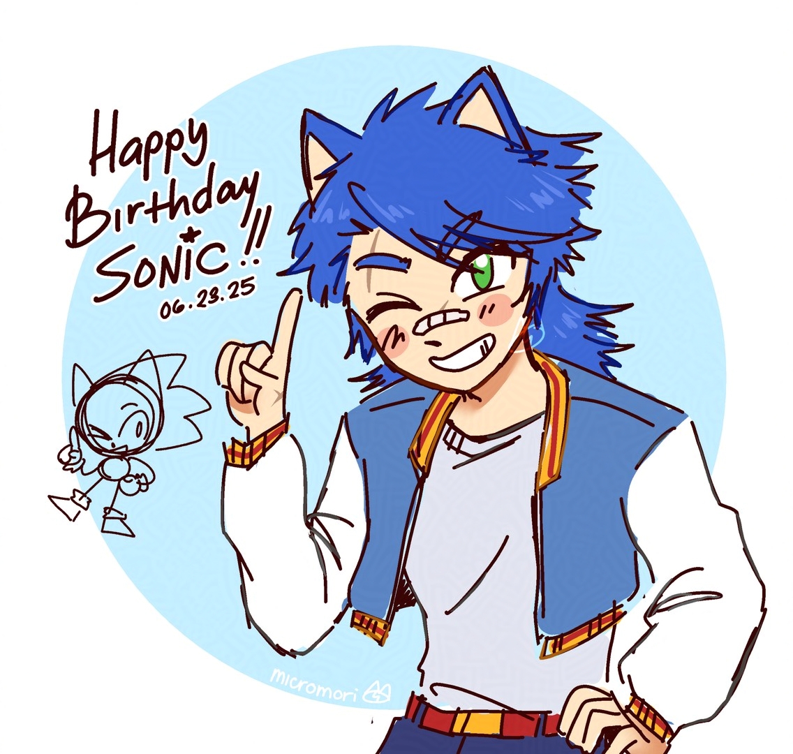micromori's tweet photo. HAPPY BIRTHDAY SONIC 🎂
#ソニックバースデー2025 https://t.co/HG3OYvYUjY
