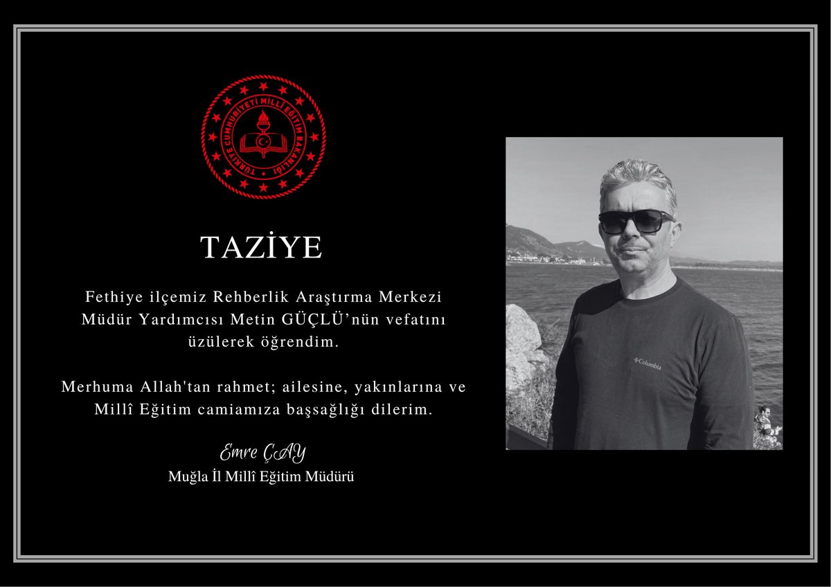 TAZİYE..

<a href="/tcmeb/">Millî Eğitim Bakanlığı</a> <a href="/Yusuf__Tekin/">Yusuf Tekin</a> <a href="/tcmuglavaliligi/">Muğla Valiliği</a> <a href="/idrisakbiyik/">Dr. İdris AKBIYIK</a> <a href="/emrecay55/">Emre ÇAY</a> <a href="/memfethiye/">Fethiye İlçe Milli Eğitim Müdürlüğü</a>