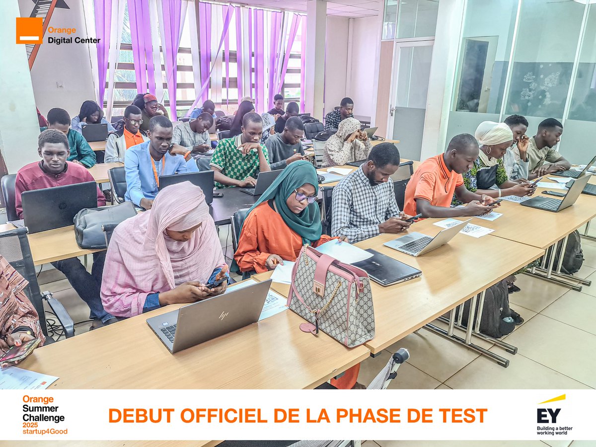 ODC_Mali's tweet photo. 🚀Phase test lancée pour l’#OSC2025 !
Des jeunes talents + des startups à impact = l’innovation responsable pour tous. 
 
#Startup4Good #OrangeDigitalCenter #TechForGood #innovationforgood  #YouthInTech https://t.co/ndn6JwZzwt