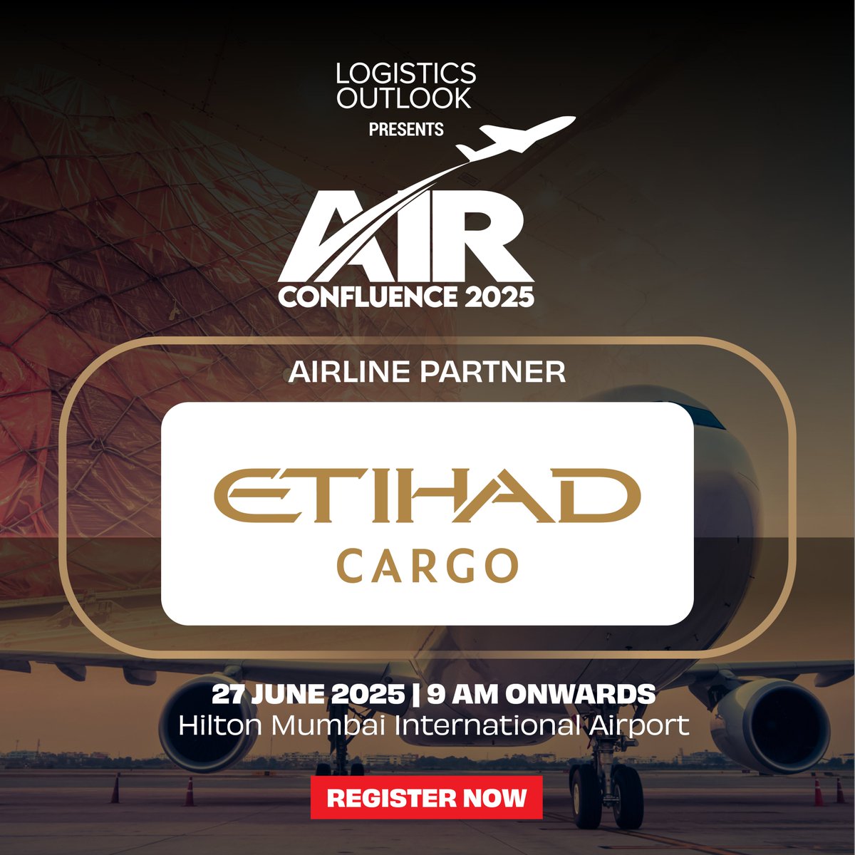 Proud to Welcome Etihad Cargo as Our Airline Partner for Air Confluence 2025!

Join us on 27th June 2025 | Hilton Mumbai International Airport and be part of the conversations driving efficiency, growth, and innovation in air logistics.

Register Now: shorturl.at/es5BC