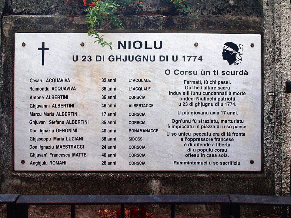 Partitu_FemuAC's tweet image. Ondeci ribelli, deci omi è un zitellu, sacrificonu a so vita in u 1774 à nomi di a libertà di a Corsica. Cundannati senza ghjustizia, marturiati, impiccati, u so ricordu hè una piaca aperta in a mimoria culletiva di u populu Corsu. Ùn ci scurdemu, ùn cappiemu a lotta per elli,…