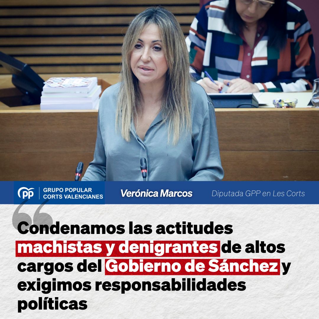 🗣️ <a href="/VeronicaMarcosP/">Verónica Marcos Puig</a> ha denunciado las conductas vejatorias, machistas y denigrantes hacia las mujeres que se desprenden de los audios y testimonios conocidos en relación con José Luis Ábalos, Santos Cerdán y Koldo García.

📂 Hemos presentado una PNL en la que se pide que se