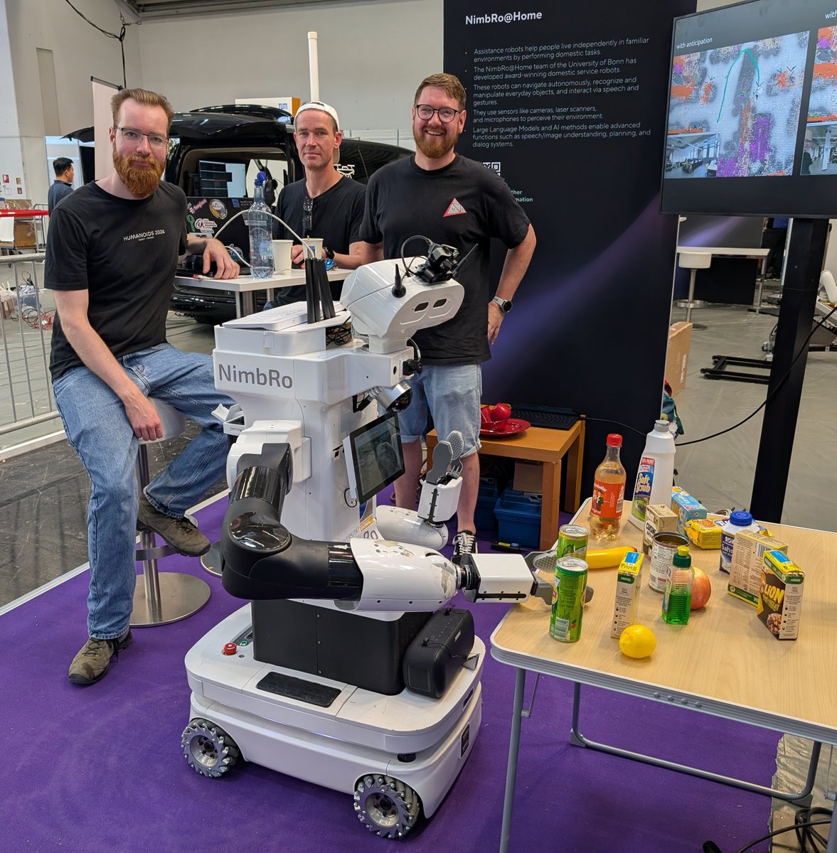 Sven Behnke (@svenbehnke) on Twitter photo This week, our NimbRo@Home domestic service robots will be demonstrated at #automatica2025 in Munich at the booth of the Robotics Institute Germany, B4 421!
exhibitors.automatica-munich.com/en/press-infor…
ais.uni-bonn.de/nimbro/@Home
#nimbro #rignetwork #roboticsgermany #AI #künstlicheintelligenz #unibonn This week, our NimbRo@Home domestic service robots will be demonstrated at #automatica2025 in Munich at the booth of the Robotics Institute Germany, B4 421!
exhibitors.automatica-munich.com/en/press-infor…
ais.uni-bonn.de/nimbro/@Home
#nimbro #rignetwork #roboticsgermany #AI #künstlicheintelligenz #unibonn