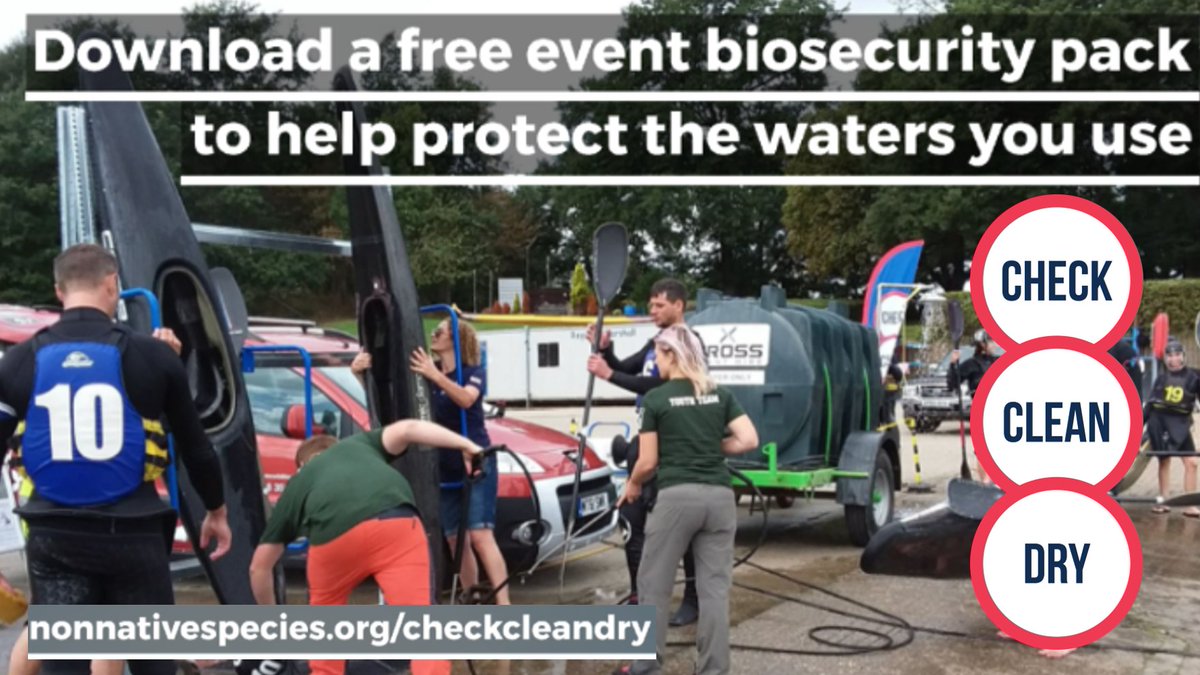 Are you involved in running outdoor events involving lakes, rivers or other waterbodies?
⛵️🛶🎣

Download a free #CheckCleanDry event pack for tips on improving #biosecurity at your events to protect the environment from invasive plants and animals

nonnativespecies.org/what-can-i-do/…