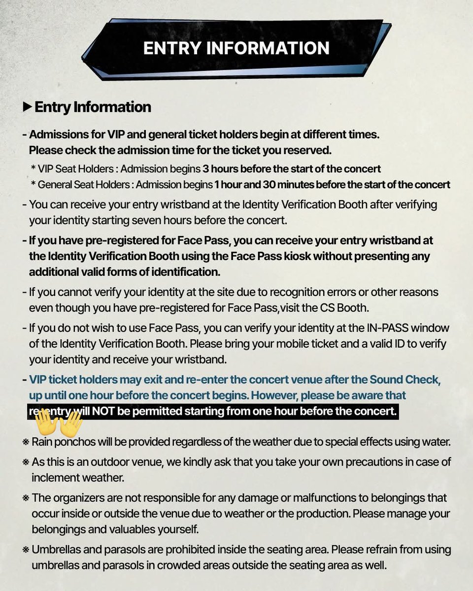 “we recommend wearing comfortable footwear such as running shoes for safety, we do not recommend heels”

“rain ponchos will be provided regardless of weather due to special effects using water”

what is he planning omg 😭😭😭