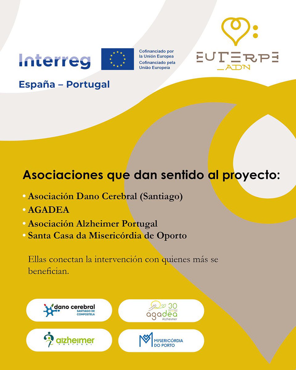 EUTERPE_ ADN, nace como una propuesta transfronteriza entre Galicia y el Norte de Portugal, zonas marcadas por la despoblación, la exclusión social y la falta de oportunidades parapersonas mayores y con determinadas patologías.

#Interreg  #POCTEP #EUTERPE