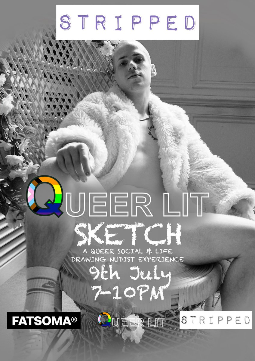 Join us on the 9th July with Emotional Support Bottom for our next STRIPPED SKETCH fatso.ma/1VFs