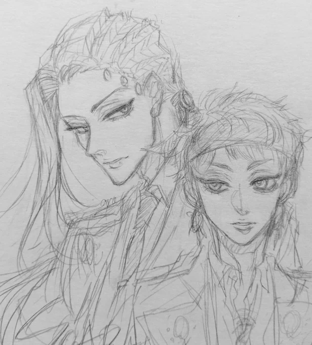 前に描いたブレイジングジュエルのビァ2人の落書き。
2人のお顔が気に入ってなかったので、ちょっと描き直して再掲! 