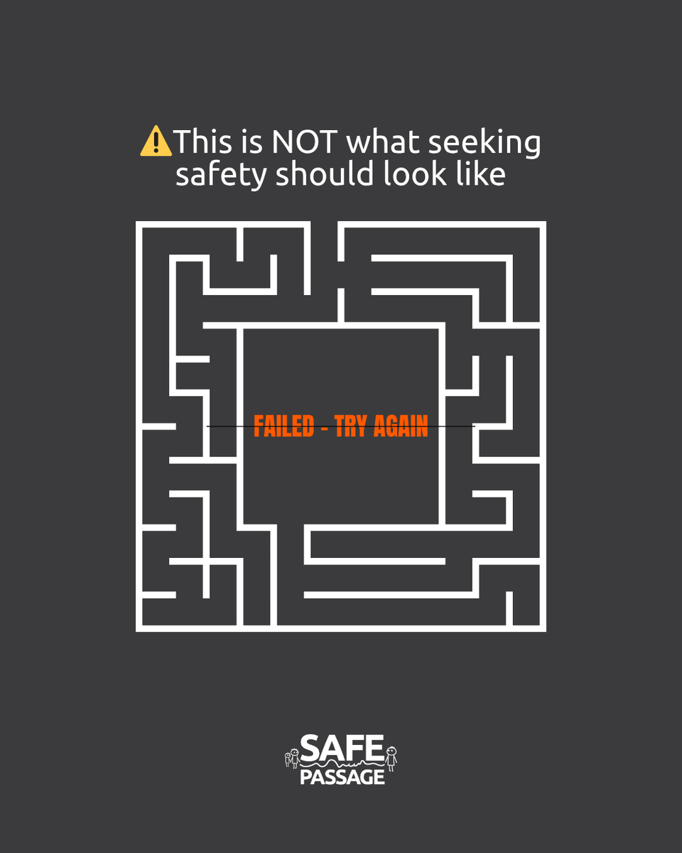 Right now, families torn apart by war and persecution are left waiting months or even years in danger, sometimes only to be denied the chance to reunite.

Reaching safety and family shouldn't be this hard.

Demand #RoutesToSafety &gt;&gt; act.safepassage.org.uk/tell-governmen…