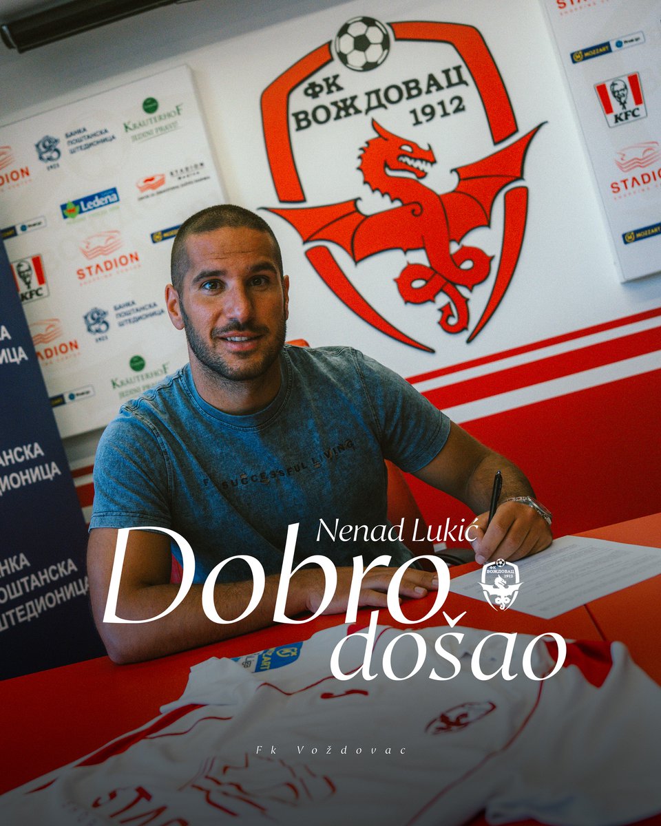 Nenad Lukić prvo je pojačanje FK Voždovac u letnjem prelaznom roku‼️

Iskusni napadač sa bogatim domaćim i inostranim iskustvom, novo je ime u redovima FK Voždovac.

Dobro došao među Zmajeve!🐉

#KlubKaoNijedanDrugi 🔴⚫️⚪️