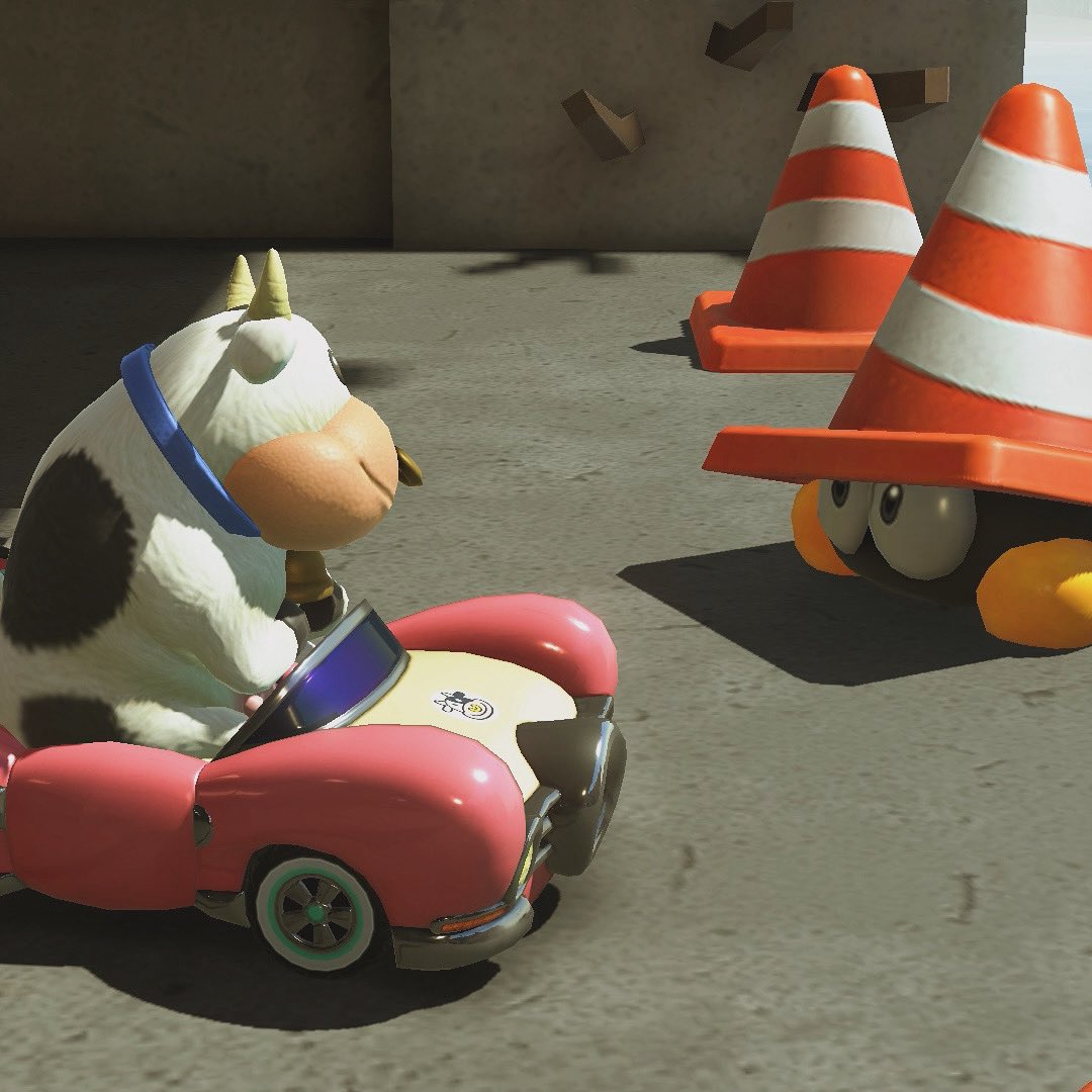 UdderlyFab's tweet photo. Oh… what are you doing in there, little buddy? 🐮 

#mariokartworld #mariokart #nintendoswitch2 #cows #imageshare #cameramode https://t.co/9lBurKGZJl