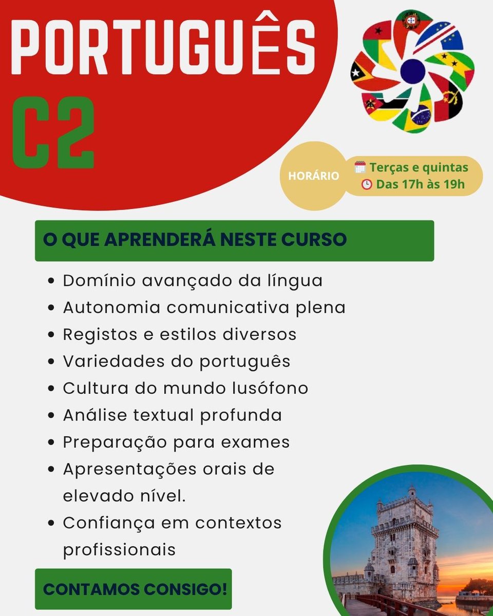 📢✨ ℕ𝕠𝕧𝕚𝕕𝕒𝕕𝕖!
Por primeira vez, ofertamos o 𝕟𝕚𝕧𝕖𝕝 C2 𝕕𝕖 #ℙ𝕠𝕣𝕥𝕦𝕘𝕦é𝕤 no vindeiro curso!
🎓 Estaremos encantad@s de contar contigo nesta nova andaina!
ℹ️ Para máis información sobre horarios e matrícula
👉 edu.xunta.gal/centros/eoiour…

 #PortuguésC2 #português