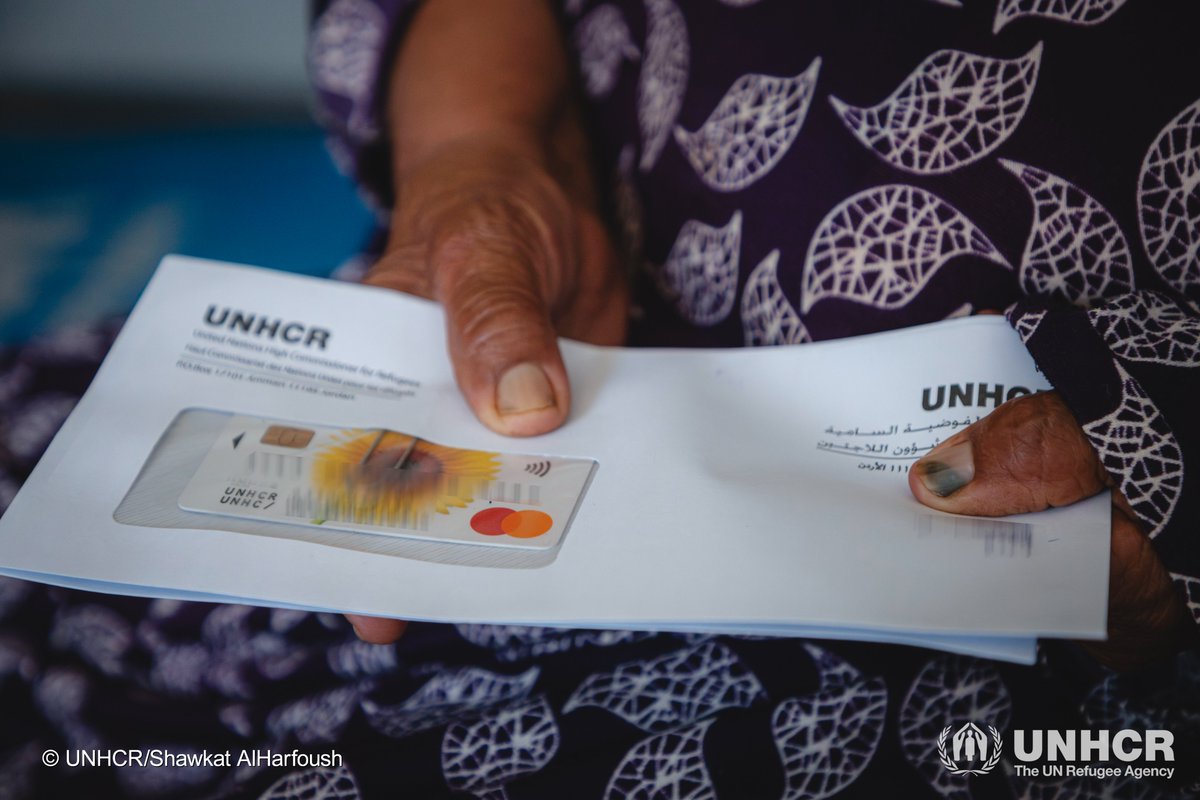ZaatariCamp's tweet image. Najah, 75 years old, consider the ATM card her lifeline. Living in #Zaatari_camp, this simple solution meant she could access the @UNHCRJordan cash assistance she depended on. 💳